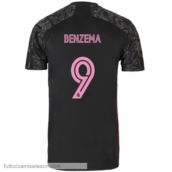 Camiseta Real Madrid 3ª NO.9 Benzema 2020/21 Negro